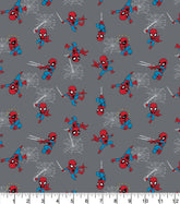 Mini Spider-Man Grey - Marvel-  100% Cotton Fabric